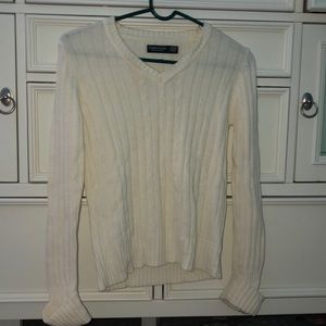 Cute white knit sweater